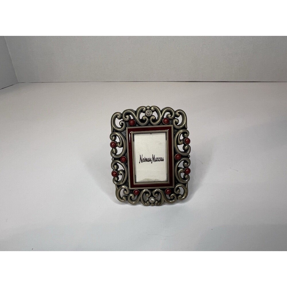 JAY STRONGWATER Neiman Marcus Small Photo Frame w Stand w/ Swarovski Crystals